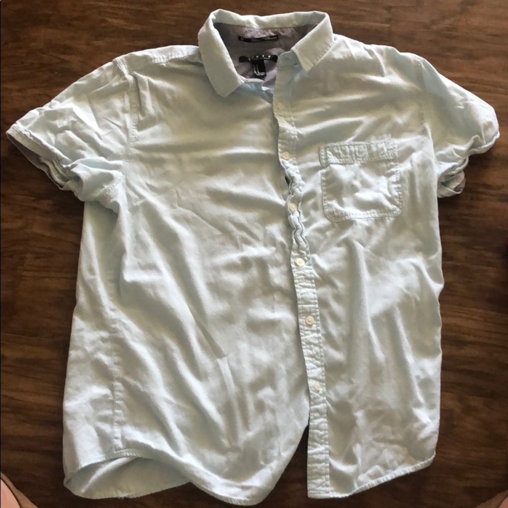 Light blue button down with pocket